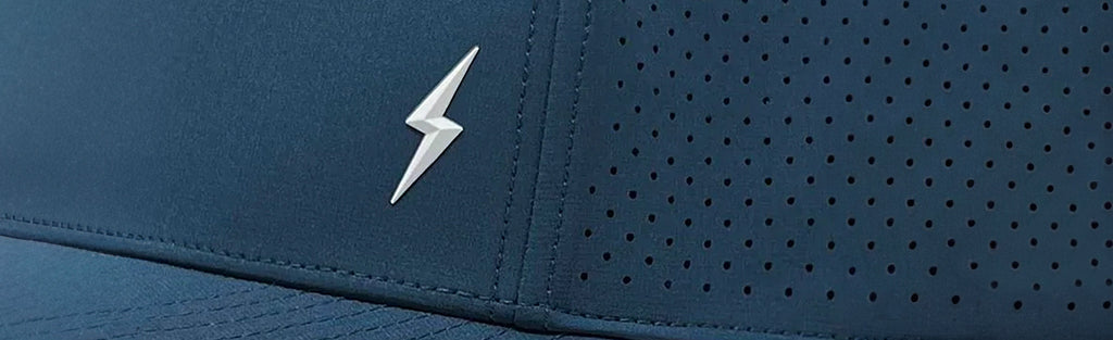 Closeup image of a BRUCE BOLT hat
