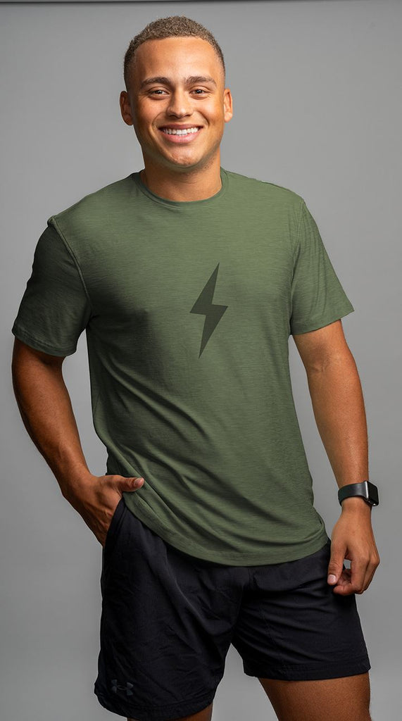 "BOLT" SuperSoft T-Shirt | Olive- quickbuy