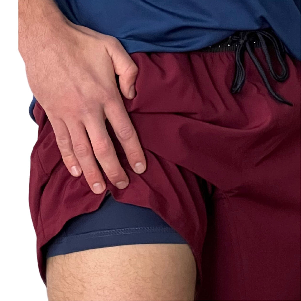 BRUCE BOLT 5" SHORT W/ LINER - MAROON- thumb 5