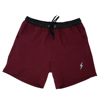 BRUCE BOLT 7" SHORTS - MAROON - 1