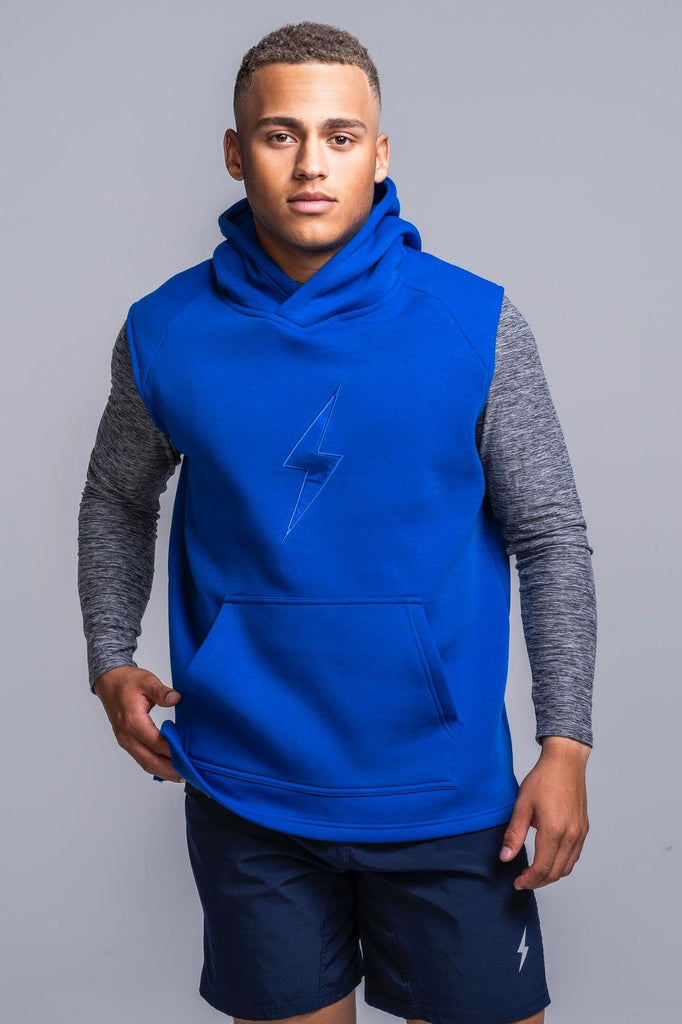 BRUCE BOLT "BOLT" Sleeveless Hoodie - ROYAL w/ Royal Bolt- thumb 3