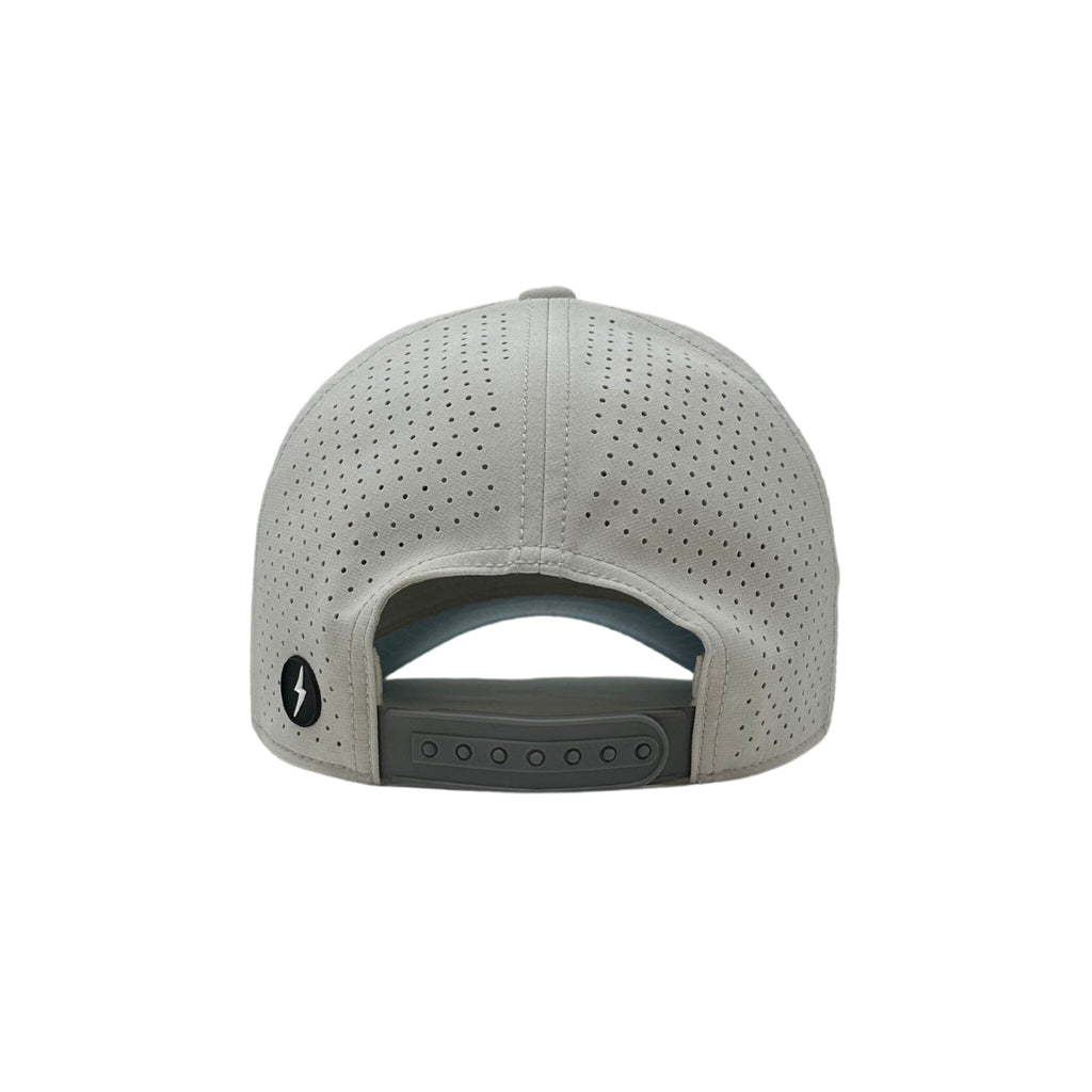 BRUCE BOLT Classic 6-Panel Snapback Hat - GREY w/ BLACK BOLT- thumb 4