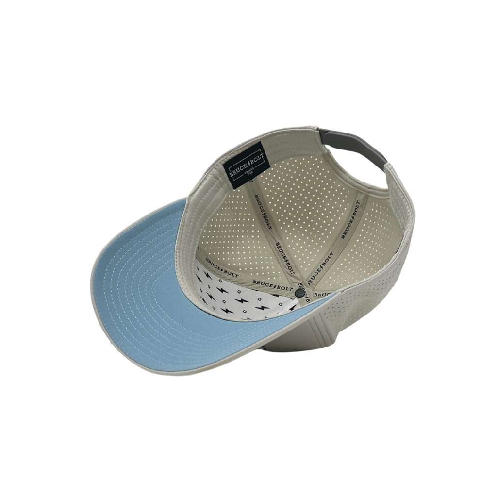 BRUCE BOLT Classic 6-Panel Snapback Hat - GREY w/ BLACK BOLT- thumb 5
