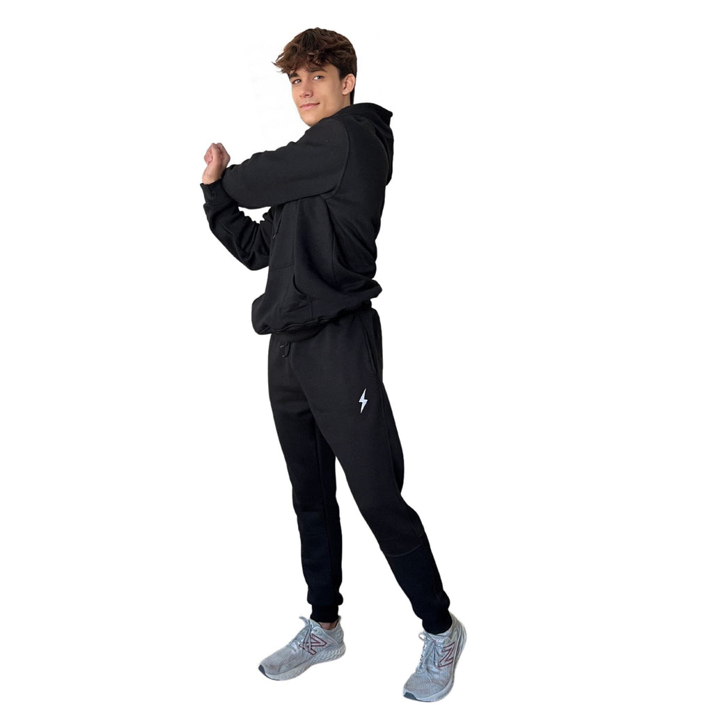 BRUCE BOLT Cotton Joggers - BLACK- thumb 4