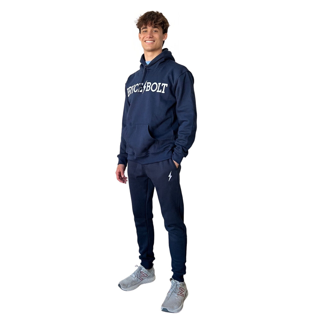 BRUCE BOLT Cotton Joggers - NAVY- thumb 3