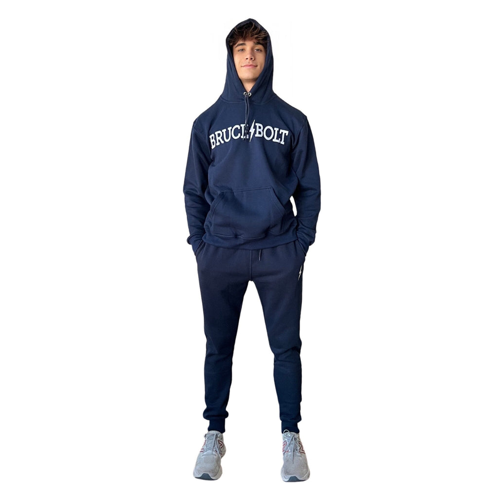 BRUCE BOLT Cotton Joggers - NAVY- thumb 4