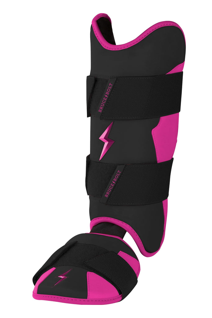 BRUCE BOLT Creator Series Leg Guard - BLACK W/ HOT PINK- thumb 3