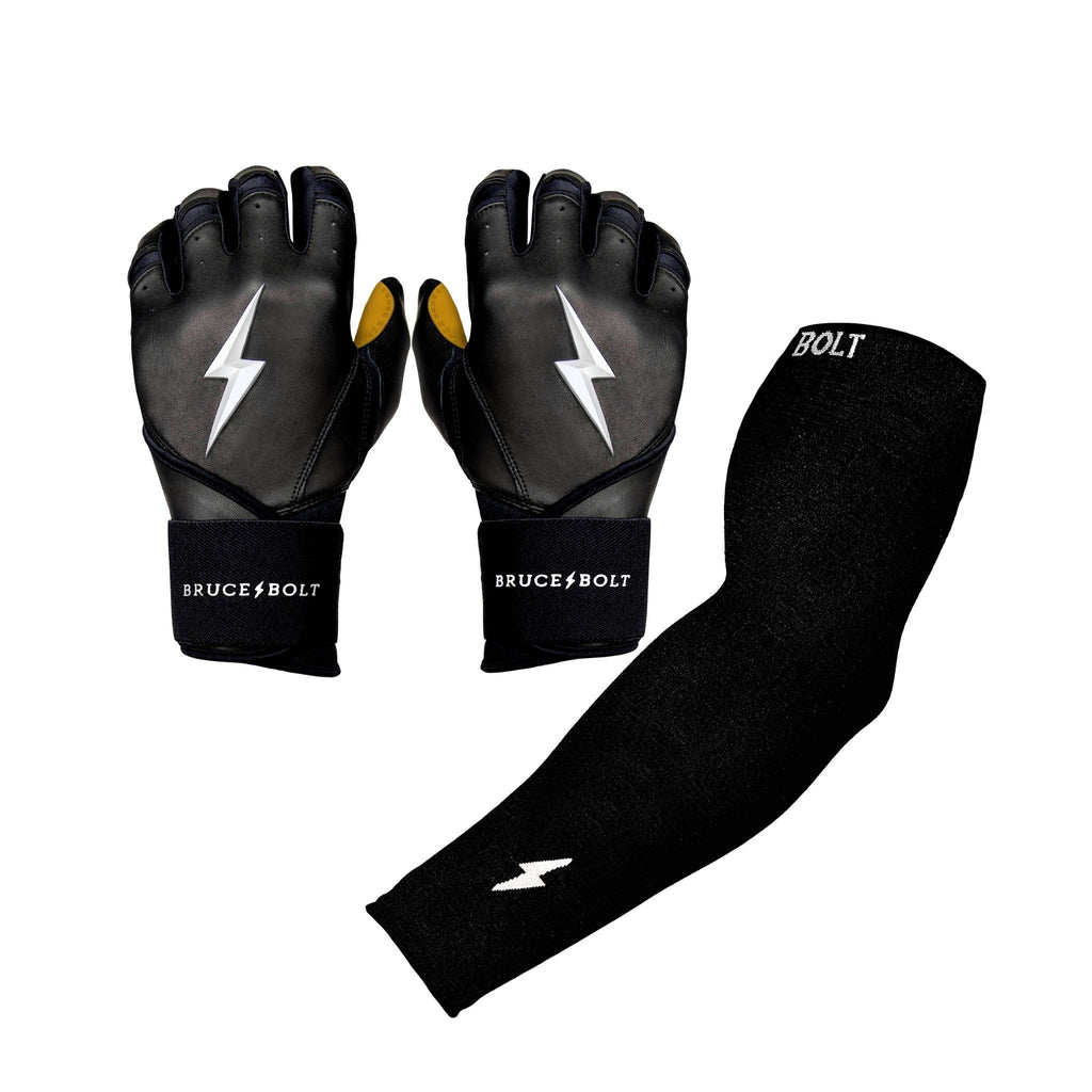 BRUCE BOLT Graduated Compression Premium Arm Sleeve - BLACK- quickbuy