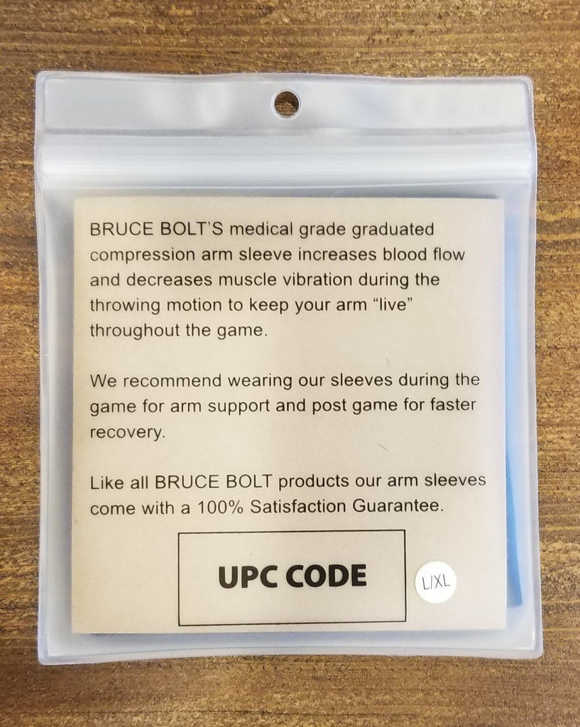 BRUCE BOLT Graduated Compression Premium Arm Sleeve - NAVY- thumb 4