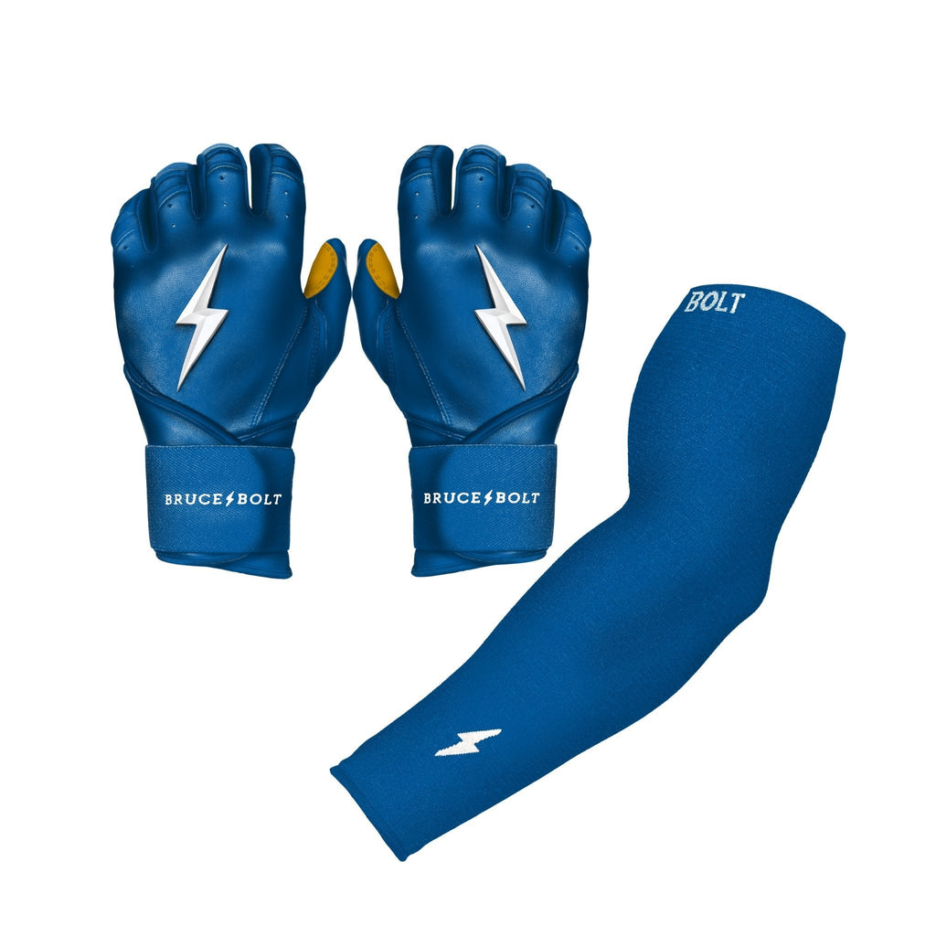 BRUCE BOLT Graduated Compression Premium Arm Sleeve - ROYAL- quickbuy