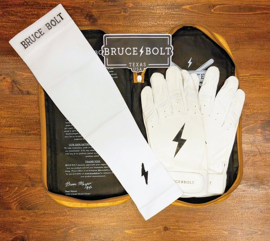 BRUCE BOLT Graduated Compression Premium Arm Sleeve - WHITE- thumb 5