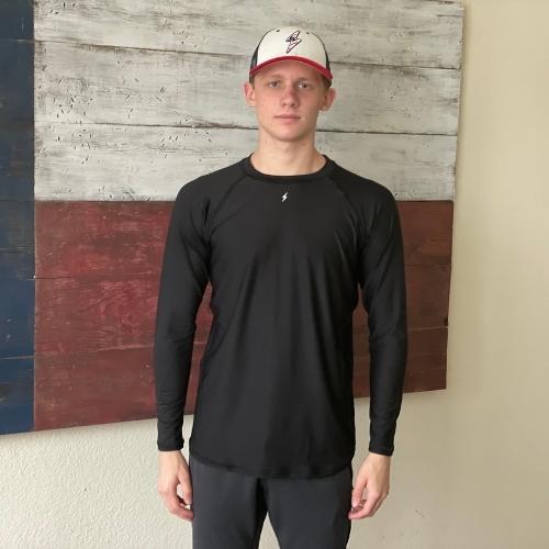 BRUCE BOLT Long Sleeve Performance T-Shirt with Reflective Bolt - BLACK- thumb 5