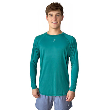 BRUCE BOLT Long Sleeve Performance T-Shirt with Reflective Bolt - GREEN - 1