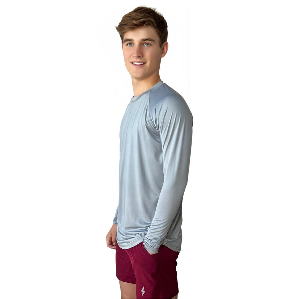 BRUCE BOLT Long Sleeve Performance T-Shirt with Reflective Bolt - GREY- thumb 5