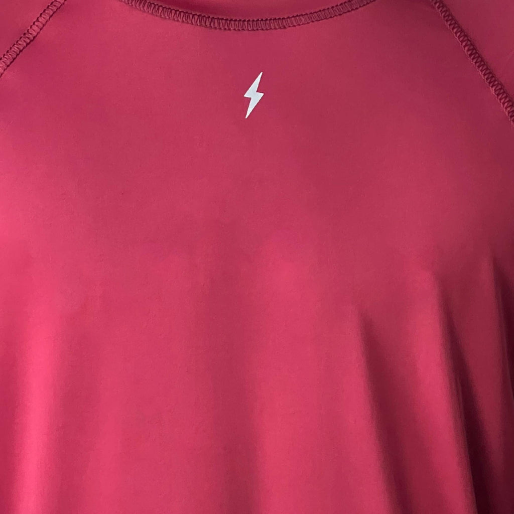 BRUCE BOLT Long Sleeve Performance T-Shirt with Reflective Bolt - MAROON- thumb 6