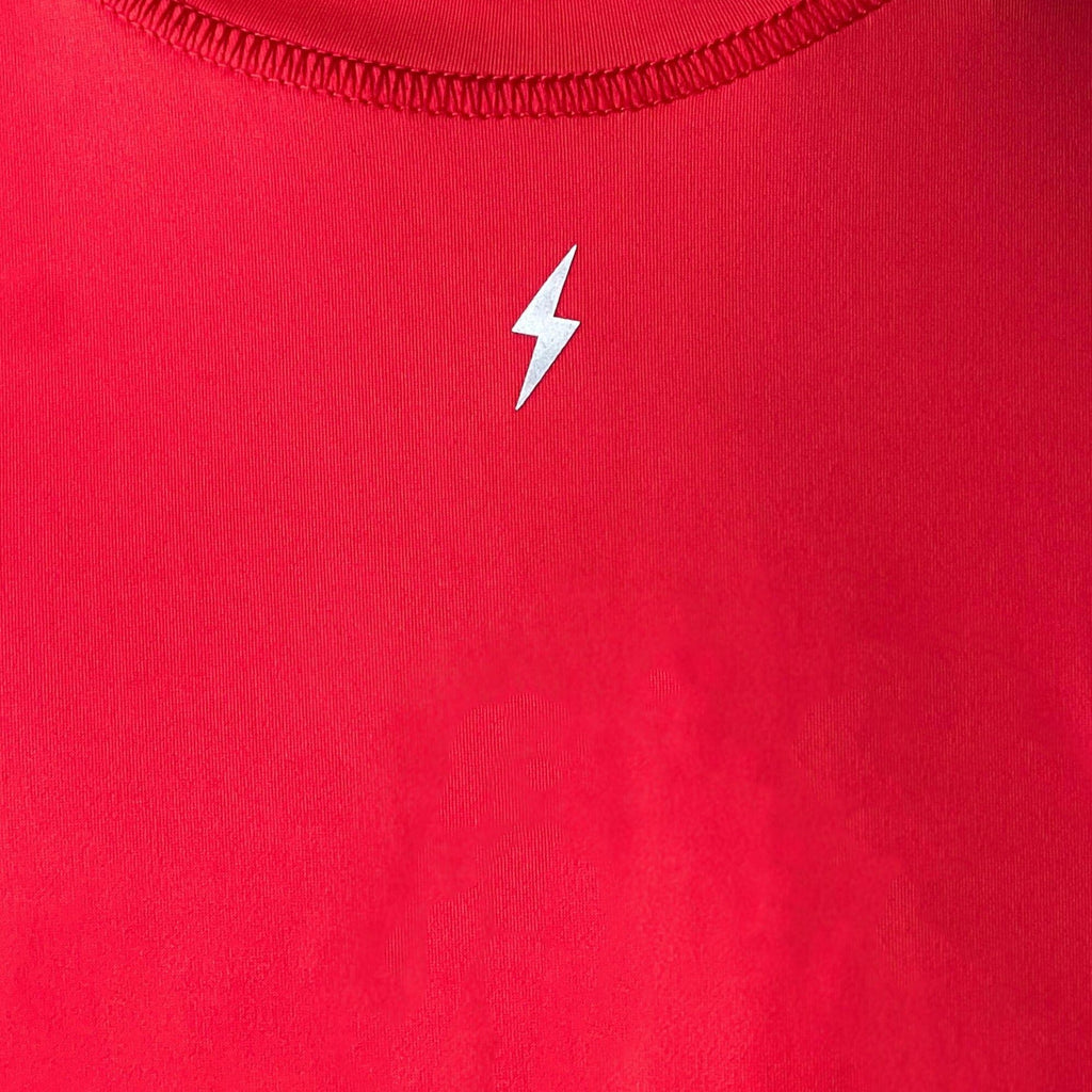BRUCE BOLT Long Sleeve Performance T-Shirt with Reflective Bolt - RED- quickbuy