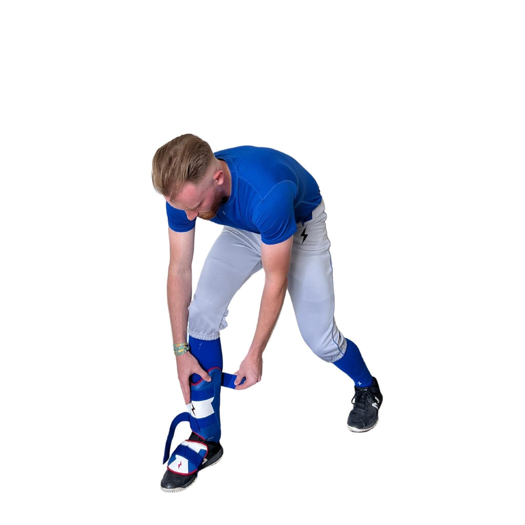 BRUCE BOLT Premium Pro Baseball Knicker - GREY w/ Royal- thumb 4