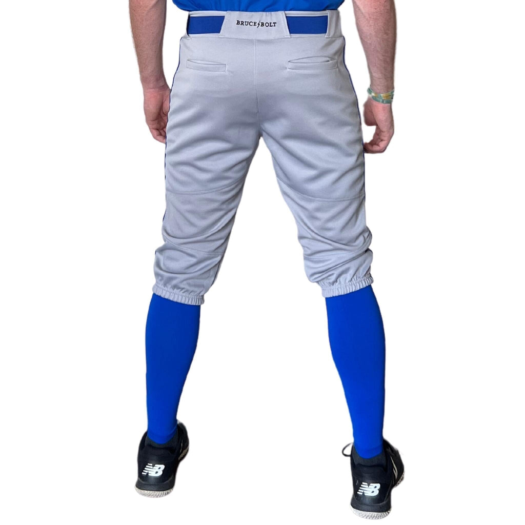 BRUCE BOLT Premium Pro Baseball Knicker - GREY w/ Royal- thumb 3