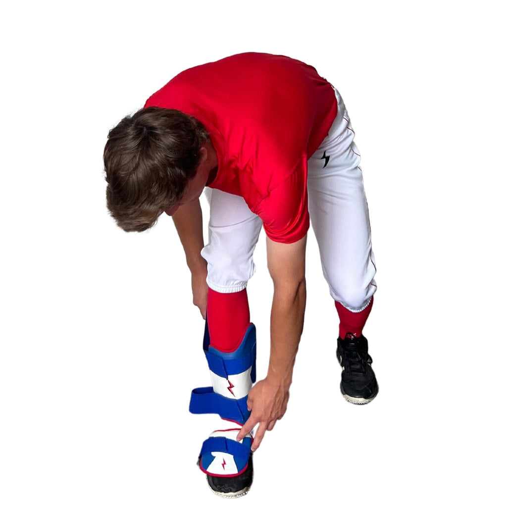 BRUCE BOLT Premium Pro Baseball Knicker - WHITE w/ Red- thumb 4