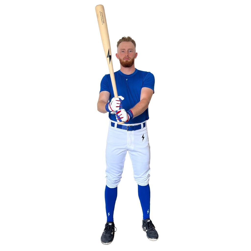 BRUCE BOLT Premium Pro Baseball Knicker - WHITE w/ Royal- thumb 4