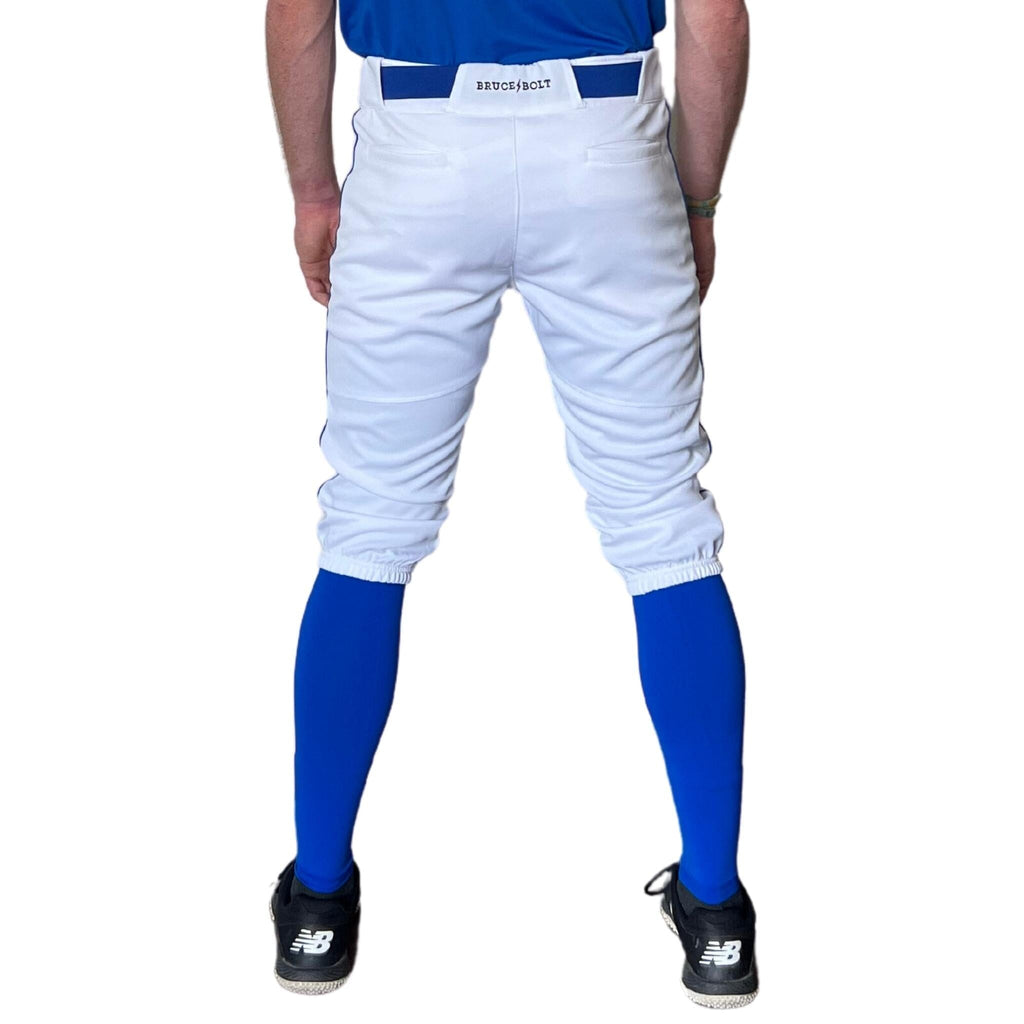 BRUCE BOLT Premium Pro Baseball Knicker - WHITE w/ Royal- thumb 3