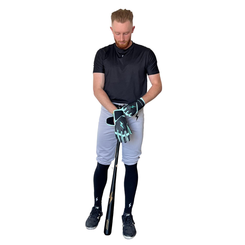 BRUCE BOLT Premium Pro Baseball Short - GREY w/ Black- thumb 4