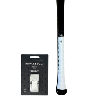 BRUCE BOLT Premium Pro Bat Grip - WHITE - 1