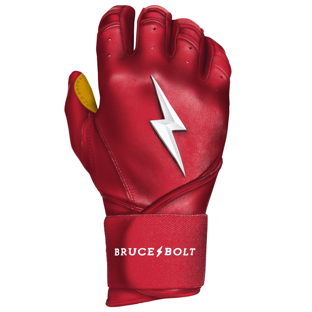 PREMIUM PRO Long Cuff Batting Gloves | RED- thumb 7