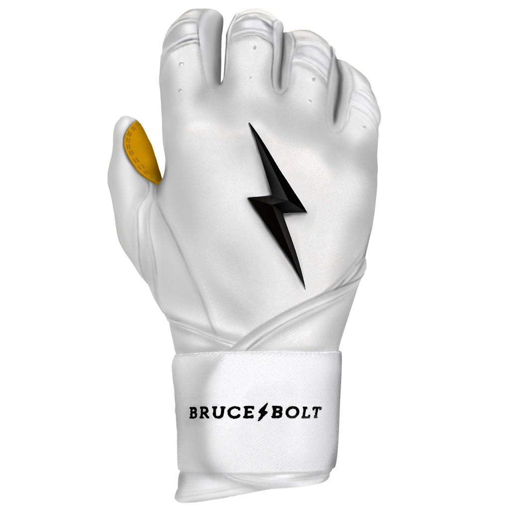 PREMIUM PRO Long Cuff Batting Gloves | WHITE- thumb 7