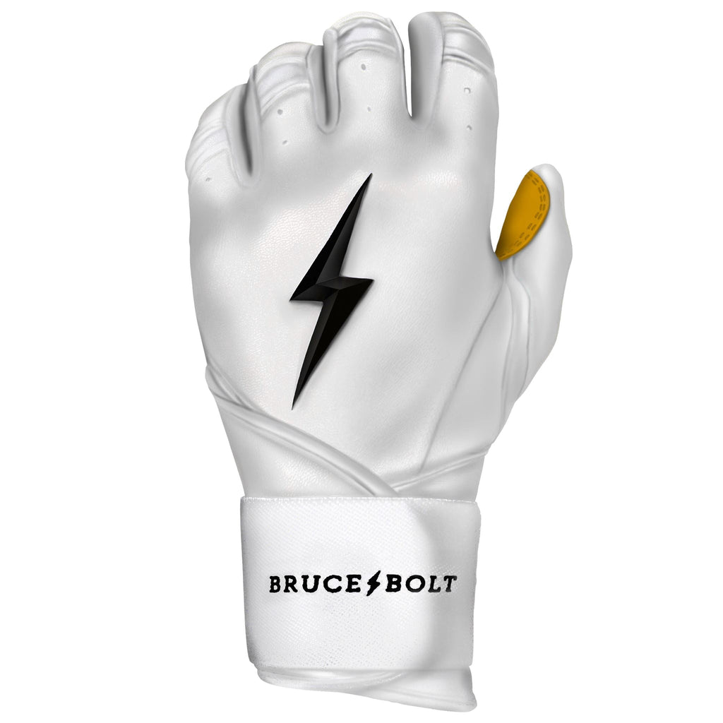 PREMIUM PRO Long Cuff Batting Gloves | WHITE- thumb 6