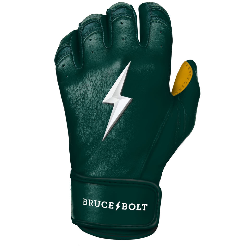 PREMIUM PRO Short Cuff Batting Gloves | GREEN- thumb 6