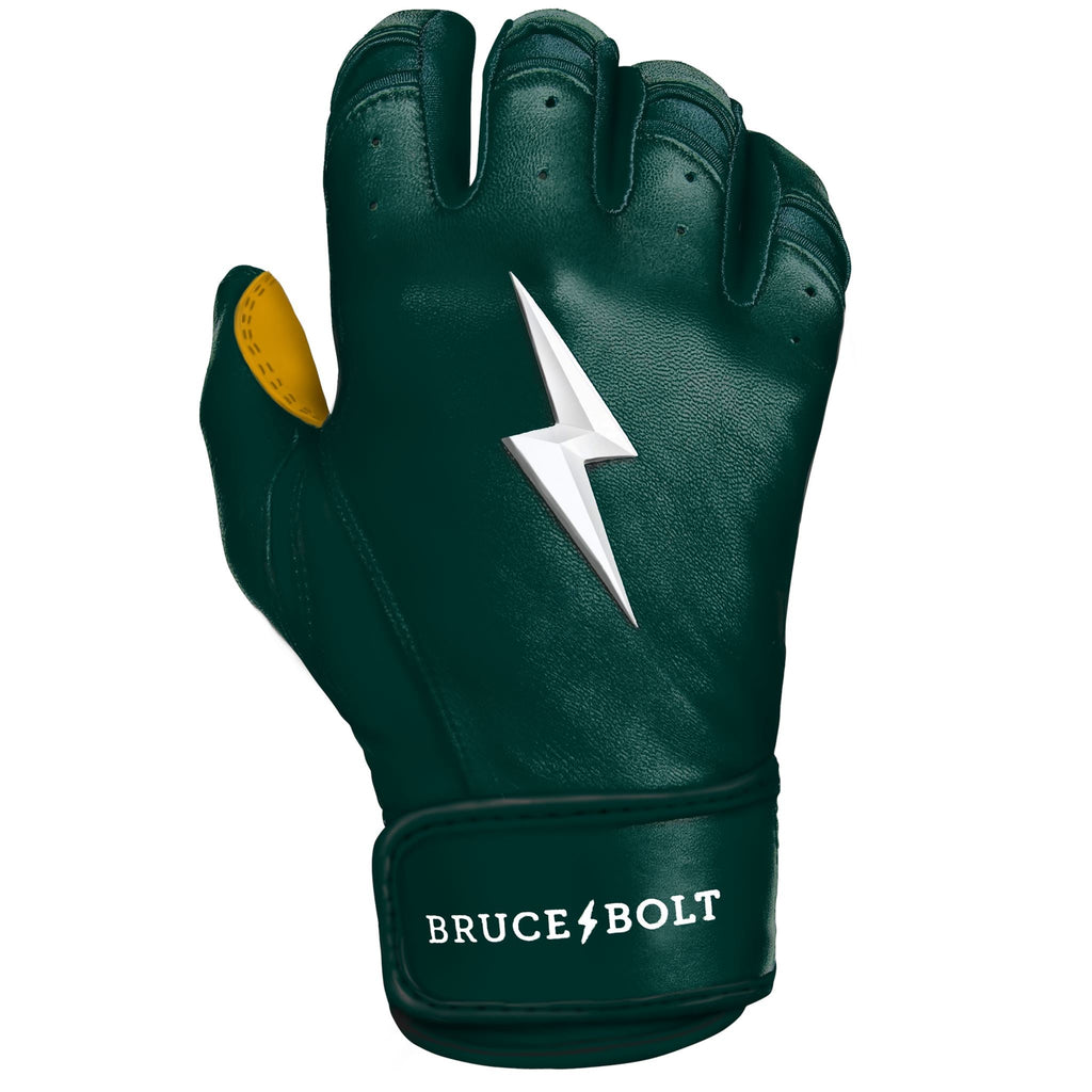PREMIUM PRO Short Cuff Batting Gloves | GREEN- thumb 7