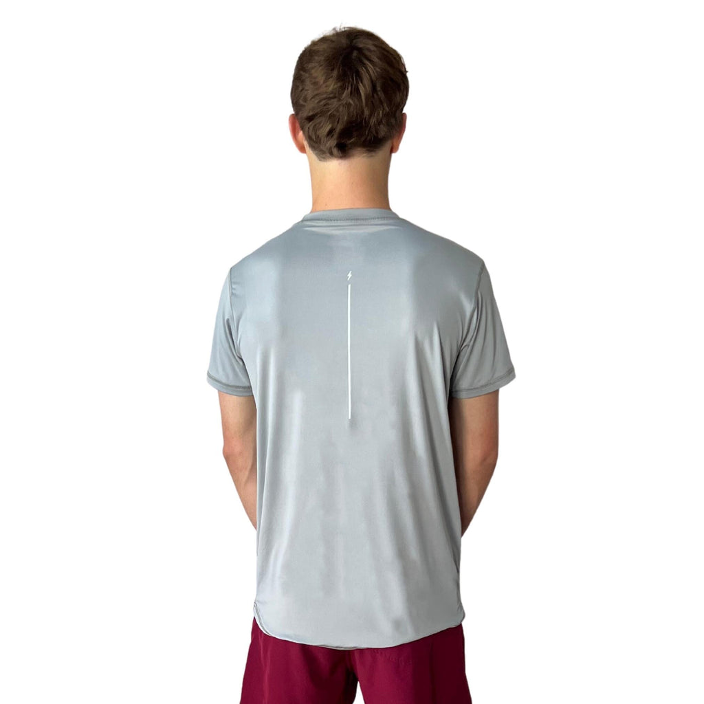 BRUCE BOLT Short Sleeve Performance T-Shirt with Reflective Bolt - DESERT GREY- thumb 5