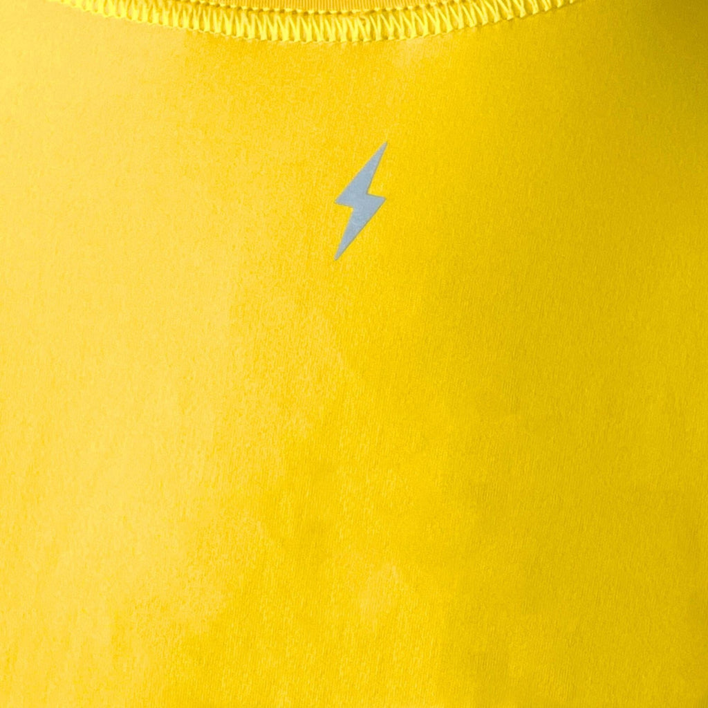 BRUCE BOLT Short Sleeve Performance T-Shirt with Reflective Bolt - YELLOW- quickbuy