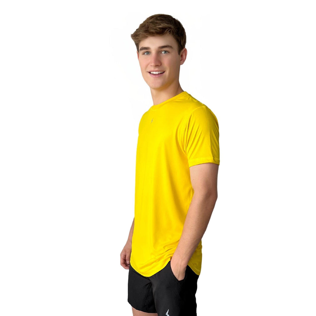 BRUCE BOLT Short Sleeve Performance T-Shirt with Reflective Bolt - YELLOW- thumb 4