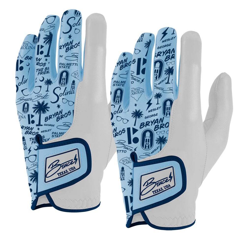 Bryan Bros Creator Series Golf Gloves (On Left, 2-Pack) - Baby Blue- quickbuy