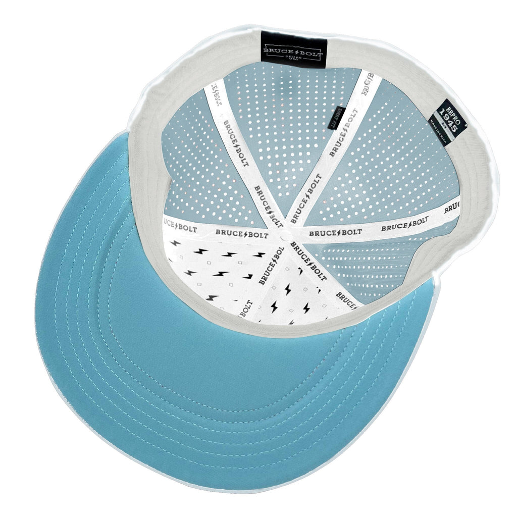 BRUCE BOLT SMART FIT Performance Game Hat - ICE BLUE w/ Navy Bolt- thumb 5