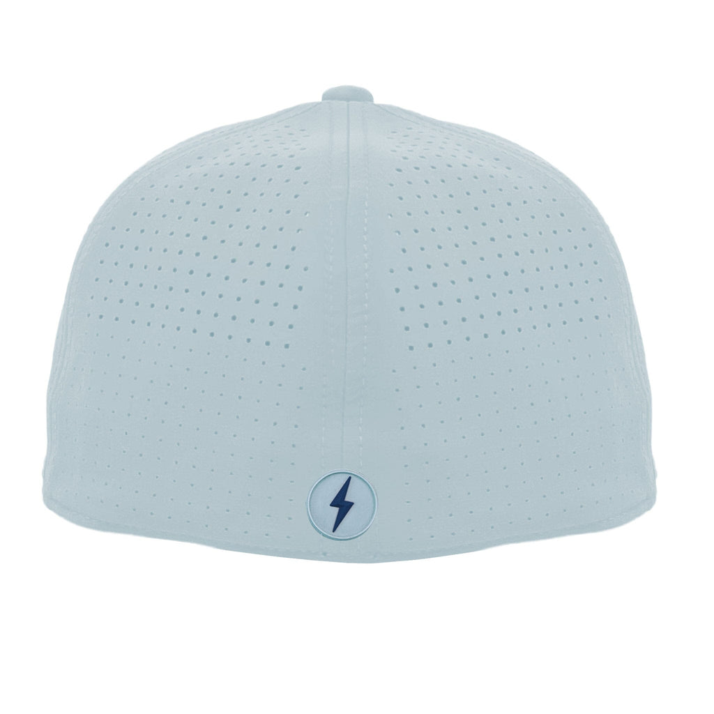 BRUCE BOLT SMART FIT Performance Game Hat - ICE BLUE w/ Navy Bolt- thumb 4