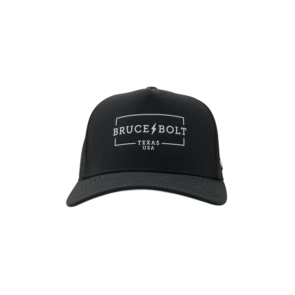 BRUCE BOLT Standard 5-Panel Snapback Hat - BLACK- quickbuy