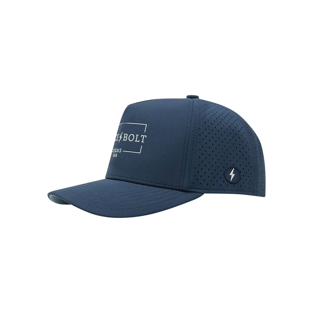 BRUCE BOLT Standard 5-Panel Snapback Hat - NAVY- quickbuy
