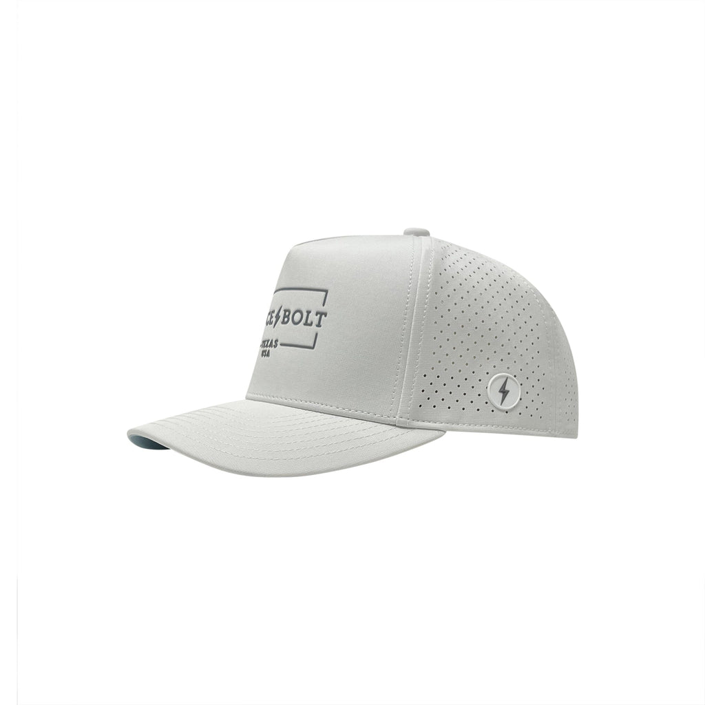 BRUCE BOLT Standard 5-Panel Snapback Hat - WHITE- quickbuy