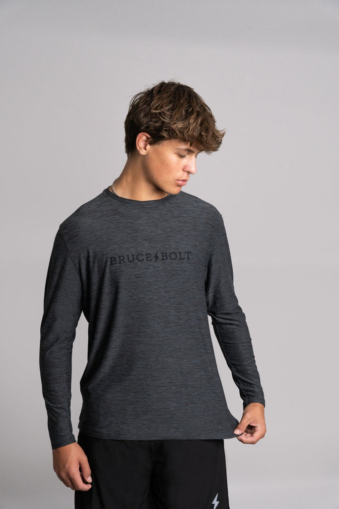 "BRUCE BOLT" SuperSoft Long Sleeve | Charcoal- thumb 3