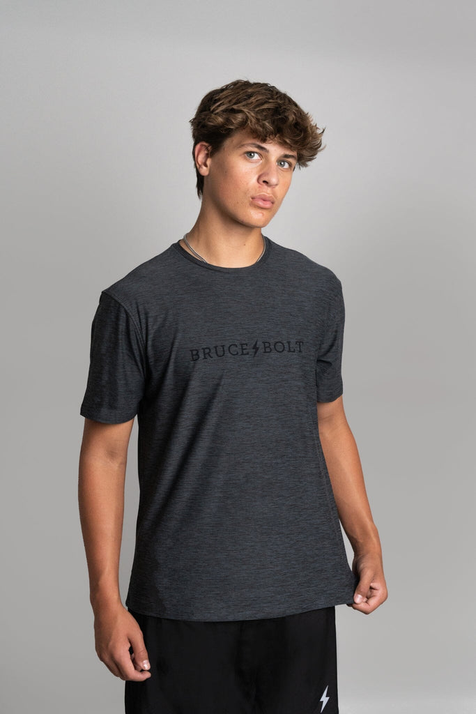 "BRUCE BOLT" SuperSoft T-Shirt | Charcoal- quickbuy