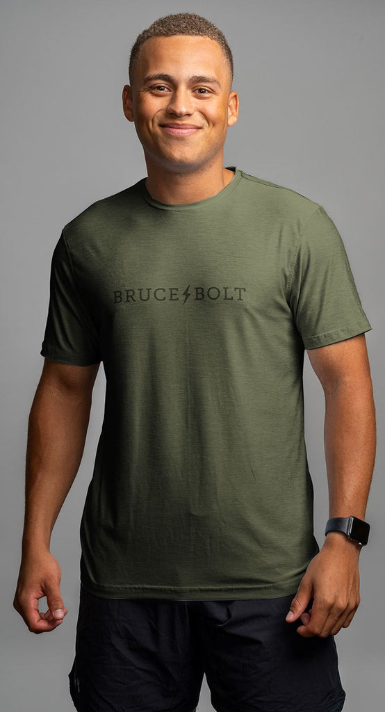 "BRUCE BOLT" SuperSoft T-Shirt | Olive- quickbuy