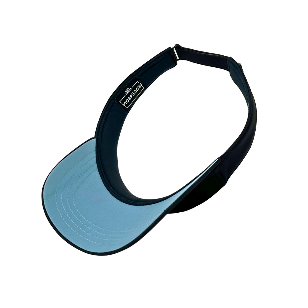 BRUCE BOLT Visor with Velcro Adjustment - BLACK w/ BLACK BOLT- thumb 4