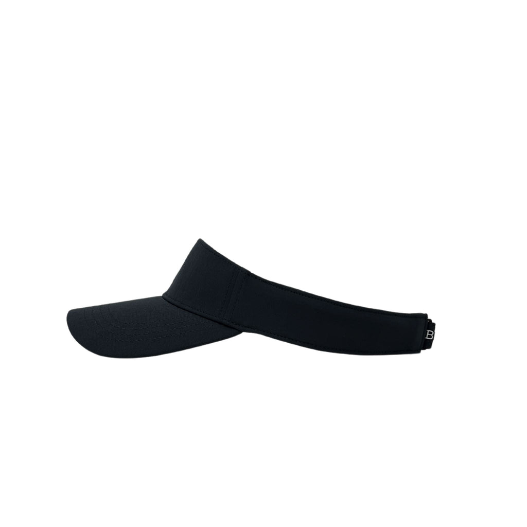 BRUCE BOLT Visor with Velcro Adjustment - BLACK w/ BLACK BOLT- quickbuy