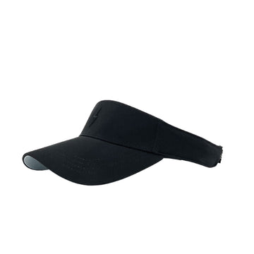 BRUCE BOLT Visor with Velcro Adjustment - BLACK w/ BLACK BOLT - 1