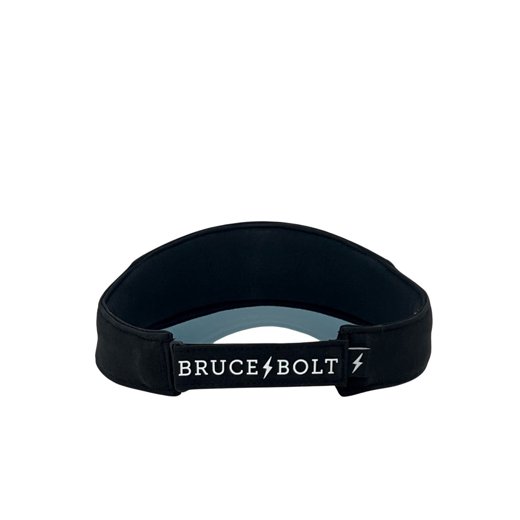 BRUCE BOLT Visor with Velcro Adjustment - BLACK w/ BLACK BOLT- thumb 3