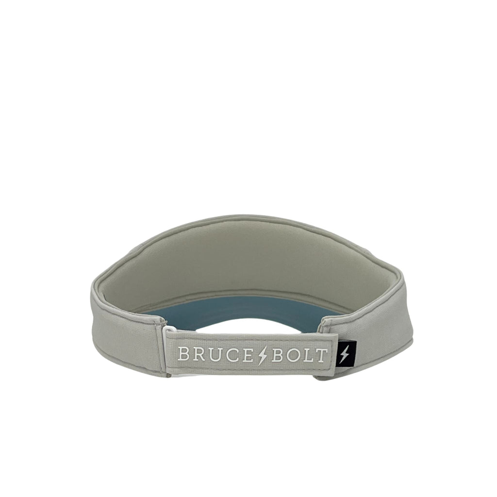 BRUCE BOLT Visor with Velcro Adjustment - GREY w/ WHITE BOLT- thumb 3