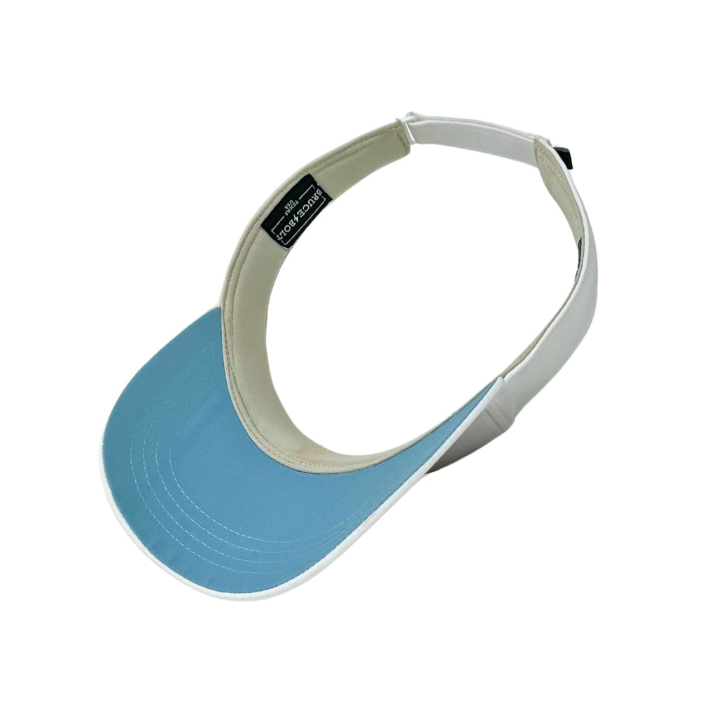 BRUCE BOLT Visor with Velcro Adjustment - WHITE w/ BLACK BOLT- thumb 4
